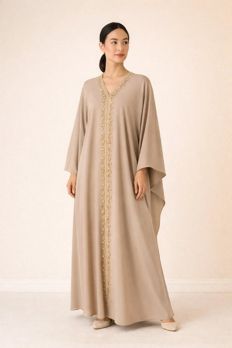 Luxury modest kaftan for women by WAROODI